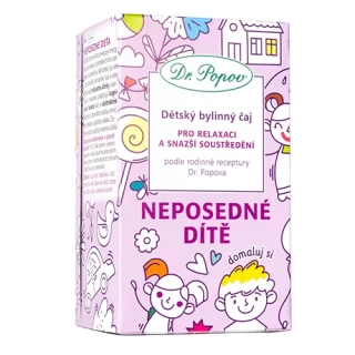 DR.POPOV Neposedné dítě, dětský bylinný čaj, 30 g, 20 nálevových sáčků